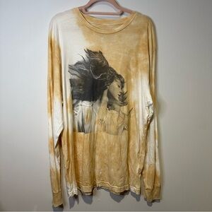 taylor swift fearless taylor’s version tie dye long sleeve shirt size large